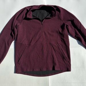 Lululemon At Ease Half-Zip Men's SZ L Athleisure Textured Zip Pockets